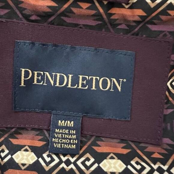 Pendleton Women's Tape Seam Hooded Rain Jacket Purple Medium Outdoor Winter Zip - Picture 7 of 12